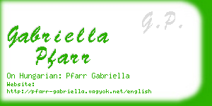 gabriella pfarr business card